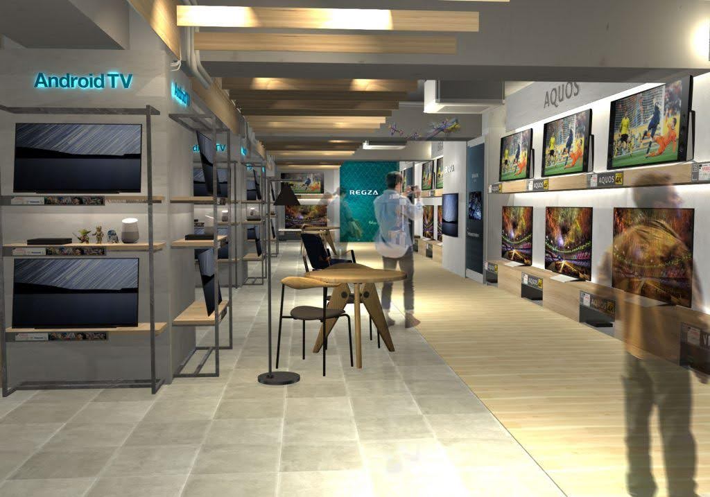 家電量販店TVコーナー